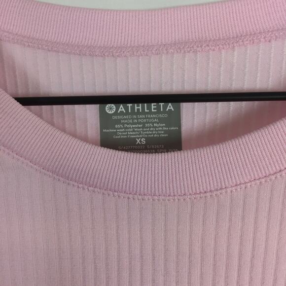 Athleta Renew Ribbed Short Sleeve Top, XS - Picture 3 of 4